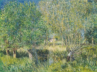 Weiden am Ufer der Orvanne von Alfred Sisley